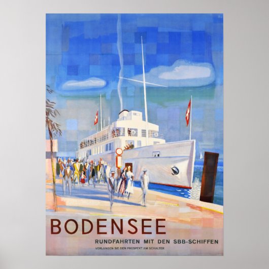 "Schweiz. 1948 - SBB Bodensee Rundfahrten Reise Poster (Voorkant)