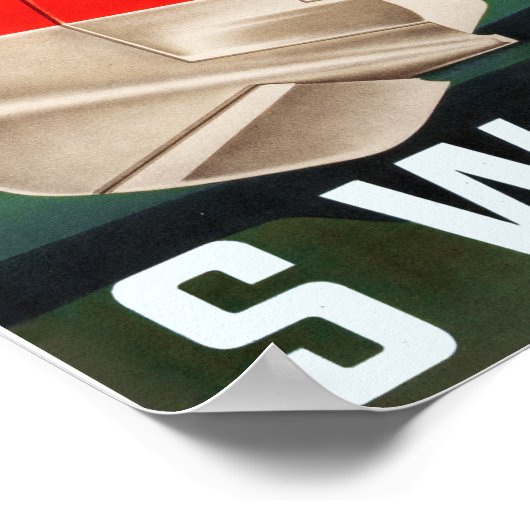 "Schweiz: 1948 - SWISSAIR Werbe Reise ... Poster (Hoek)