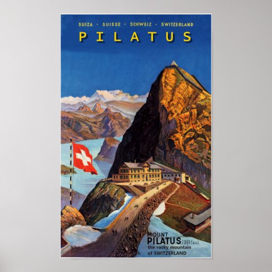 "Schweiz: 2022/heute - Pilatus  Reise ... Poster (Voorkant)