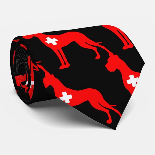 Schweiz Dogge Stropdas (Opgerold)