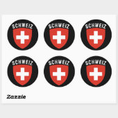 Schweiz (Duitstalig Zwitserland) Ronde Sticker (Vel)