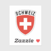 Schweiz (Duitstalig Zwitserland) Sticker (Vel)