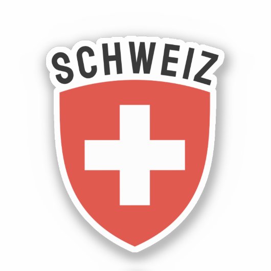 Schweiz (Duitstalig Zwitserland) Sticker (Voorkant)