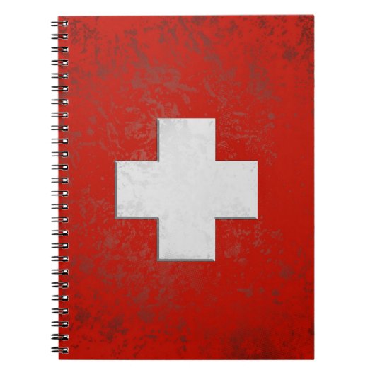 Schweiz Flagge Notizbuch Notitieboek (Voorkant)
