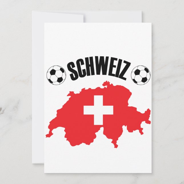 Schweiz Fussball Zwitserland Map (Voorkant)