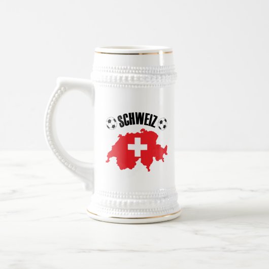 Schweiz Fussball Zwitserland Map Bierpul (Links)