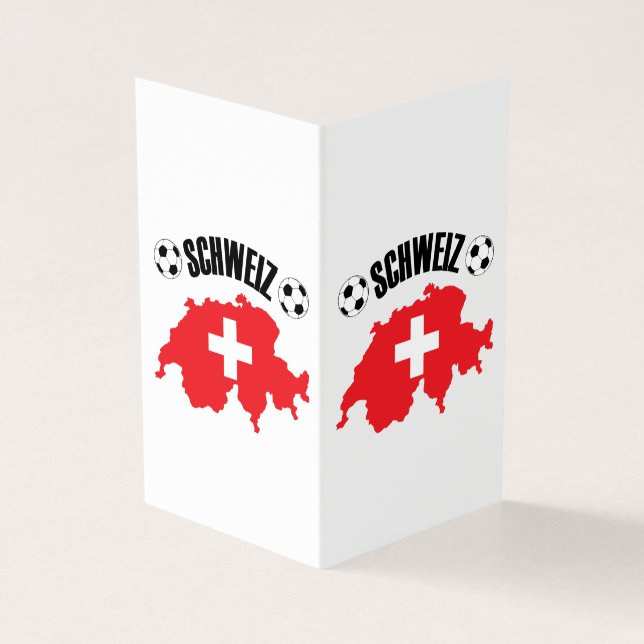 Schweiz Fussball Zwitserland Map Kaart (Buitenkant)