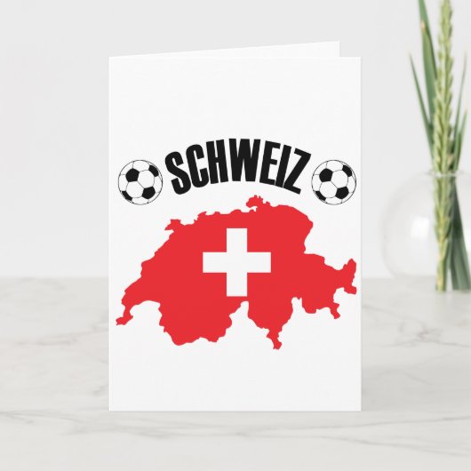 Schweiz Fussball Zwitserland Map Kaart (Voorkant)