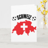Schweiz Fussball Zwitserland Map Kaart (Gele Bloem)