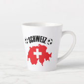 Schweiz Fussball Zwitserland Map Latte Mok (Rechts)