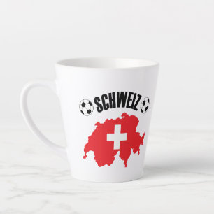 Schweiz Fussball Zwitserland Map Latte Mok