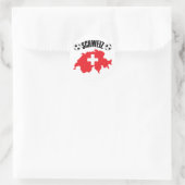 Schweiz Fussball Zwitserland Map Ronde Sticker (Tas)