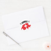 Schweiz Fussball Zwitserland Map Ronde Sticker (Envelop)