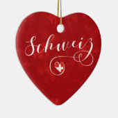 Schweiz Heart, Ornament met kerstbomen, Zwitserlan (Rechts)