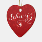 Schweiz Heart, Ornament met kerstbomen, Zwitserlan (Links)