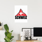 Schweiz Matterhorn Switzerland Poster (Thuiskantoor)