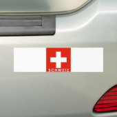 Schweiz-naam Zwitserland Bumpersticker (Op auto)