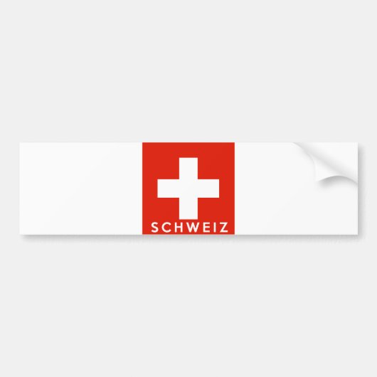 Schweiz-naam Zwitserland Bumpersticker (Voorkant)