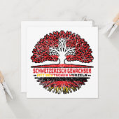 Schweiz Schweizer Deutsch Deutschland Baum Wurzel Kaart (Voorkant / Achterkant in situ)
