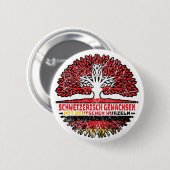 Schweiz Schweizer Deutsch Deutschland Baum Wurzel Ronde Button 5,7 Cm (Voorkant /achterkant)