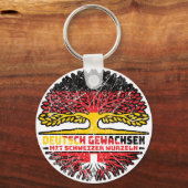 Schweiz Schweizer Deutsch Deutschland Baum Wurzel Sleutelhanger (Achterkant)
