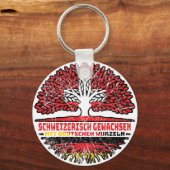 Schweiz Schweizer Deutsch Deutschland Baum Wurzel Sleutelhanger (Achterkant)