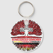 Schweiz Schweizer Deutsch Deutschland Baum Wurzel Sleutelhanger (Achterkant)
