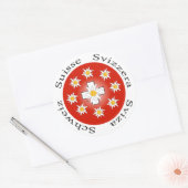 Schweiz  Suisse  Svizzera  Svizra Aufkleber Ronde Sticker (Envelop)