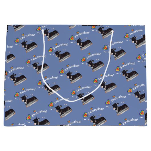 Schweiz Suisse Svizzera Svizra Geschenkstüte Groot Cadeauzakje (Voorkant)