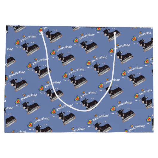 Schweiz Suisse Svizzera Svizra Geschenkstüte Groot Cadeauzakje (Achterkant)