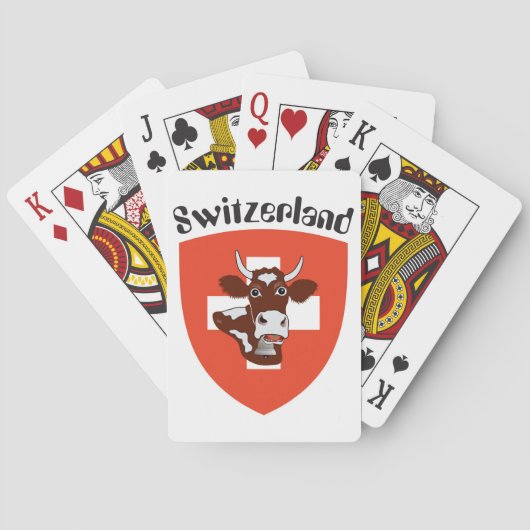 Schweiz Suisse Svizzera Svizra Spielkarten Speelkaarten (Achterkant)