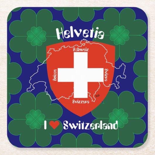 Schweiz Suisse Svizzera Svizra Switzerland Kartonnen Onderzetters (Voorkant)