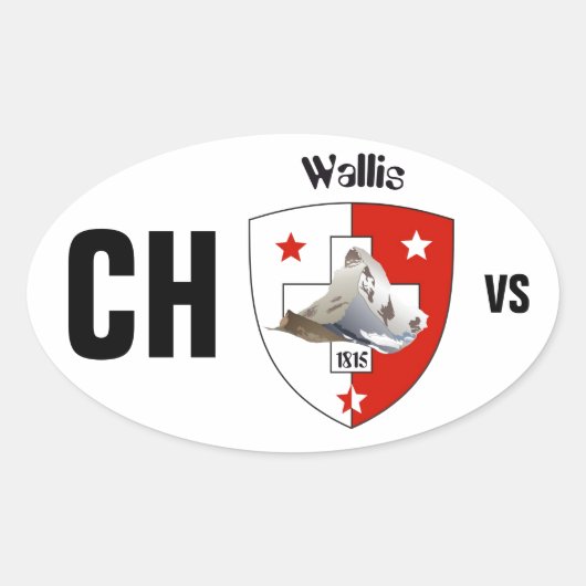 Schweiz Suisse Svizzera Svizra Switzerland Kleber Ovale Sticker (Voorkant)
