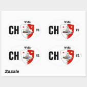 Schweiz Suisse Svizzera Svizra Switzerland Kleber Ovale Sticker (Vel)