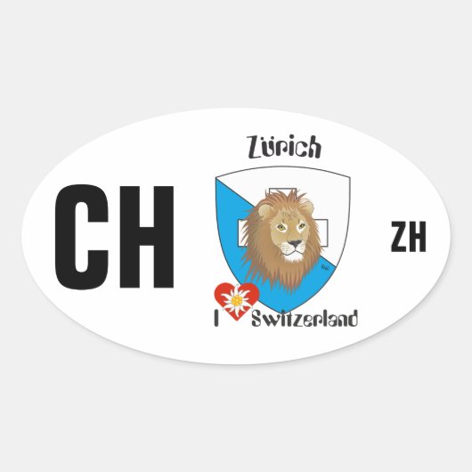 Schweiz Suisse Svizzera Svizra Switzerland Kleber Ovale Sticker (Voorkant)