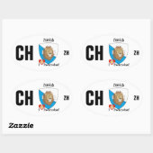 Schweiz Suisse Svizzera Svizra Switzerland Kleber Ovale Sticker (Vel)