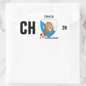 Schweiz Suisse Svizzera Svizra Switzerland Kleber Ovale Sticker (Tas)