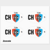 Schweiz Suisse Svizzera Svizra Switzerland Kleber Ovale Sticker (Vel)