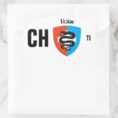 Schweiz Suisse Svizzera Svizra Switzerland Kleber Ovale Sticker (Tas)