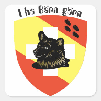 Schweiz Suisse Svizzera Svizra Switzerland Kleber Vierkante Sticker