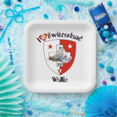 Schweiz Suisse Svizzera Svizra Switzerland Teller Papieren Bordje (Feest)