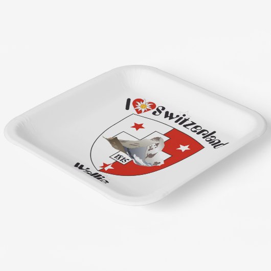 Schweiz Suisse Svizzera Svizra Switzerland Teller Papieren Bordje (Gebogen)