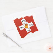 Schweiz - Suisse - Svizzera - Svizra - Switzerland Vierkante Sticker (Envelop)