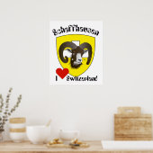 Schweiz, Suisse, Svizzera, Svizra, Zwitserland Poster (Keuken)