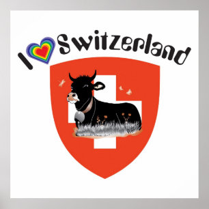 Schweiz, Suisse, Svizzera, Svizra, Zwitserland Poster