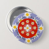 Schweiz Suisse Svizzera Svizra Zwitserland Ronde Button 7,6 Cm (Voorkant /achterkant)