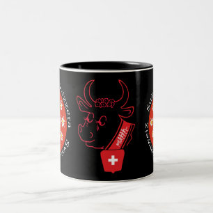 Schweiz Suisse Svizzera Svizra Zwitserland Tasse Tweekleurige Koffiemok