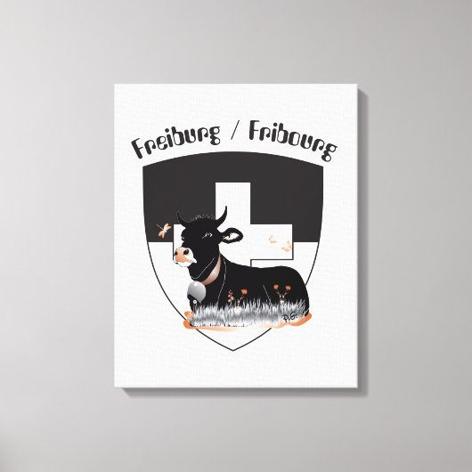 Schweiz Suisse Switzerland Fribourg Canvas Afdruk (Voorkant)