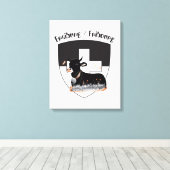 Schweiz Suisse Switzerland Fribourg Canvas Afdruk (Insitu (Houten vloer))