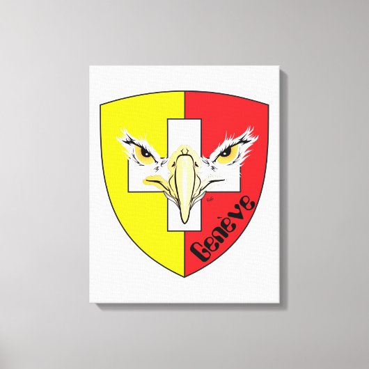 Schweiz Suisse Switzerland Genève Canvas Afdruk (Voorkant)